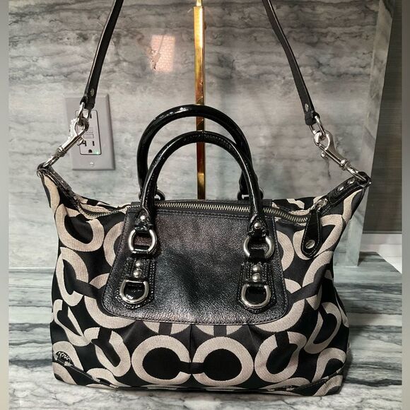 COACH MADISON PHOEBE CLOTH SATCHEL EUC - Picture 8 of 16